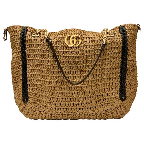 raffia bag gucci|raffia bag with black trim.